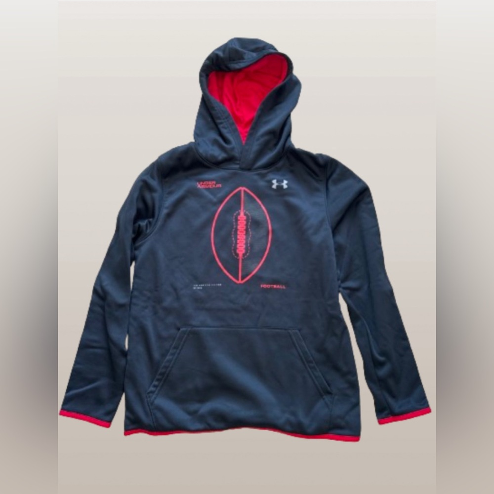 Under Armor Youth Black/Red Football Hoodie
